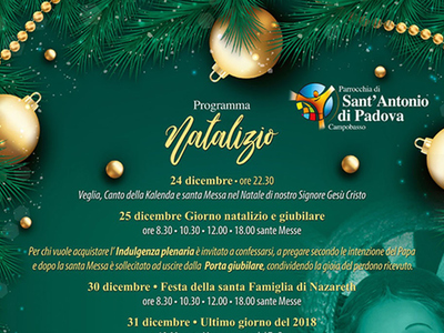 Programma natalizio 2018 - Parrocchia S. Antonio di Padova in Campobasso