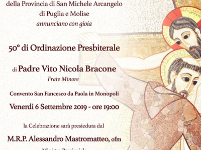 50° di Ordinazione sacerdotale di fra Vito Nicola Bracone