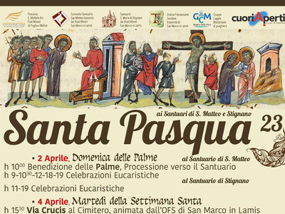 Programma Quaresima e Santa Pasqua del Santuario San Matteo in San Marco in Lamis