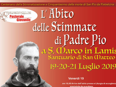 L'abito delle stimmate di Padre Pio al Santuario S. Matteo