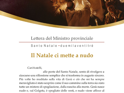 Lettera del Ministro provinciale - Santo Natale 2023