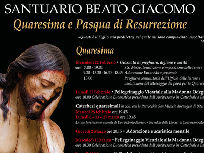 Programma Quaresima Pasqua Santuario Beato Giacomo