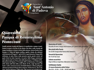 Parrocchia S. Antonio in Campobasso - Programma Quaresima, Pasqua e Pentecoste